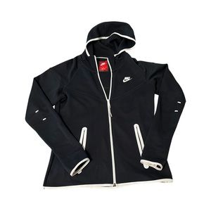 Nike black & white tech fleece full zip hoodie